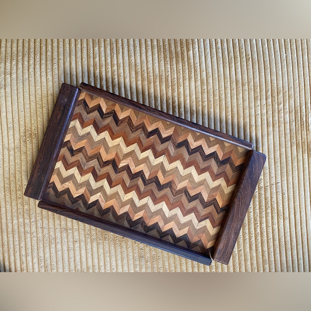 Vintage Don S. Shoemaker Chevron Tray